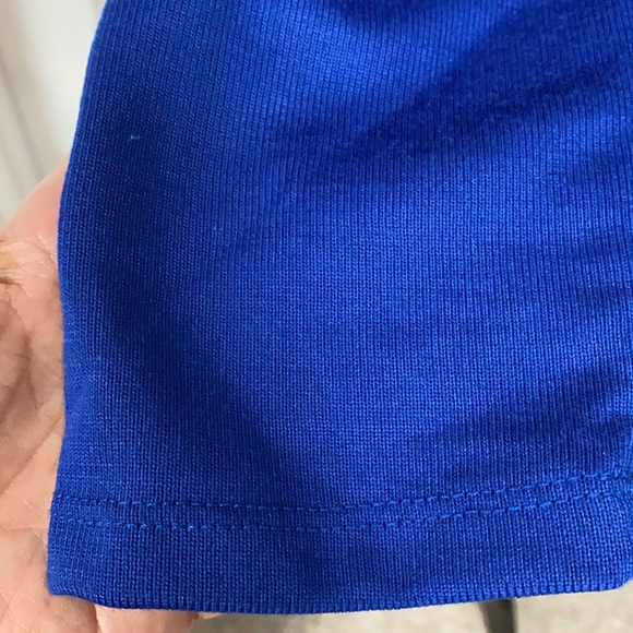 Onque Casual blue/blk longsleeves Tunic sweater -size Medium - Picture 7 of 11